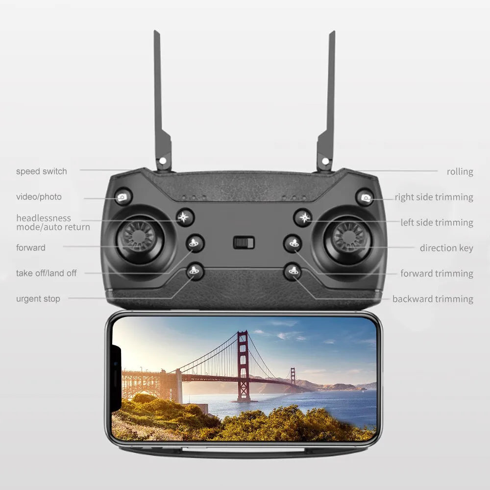 Foldable 4K / 1080P Drone With Wide Angle HD Camera