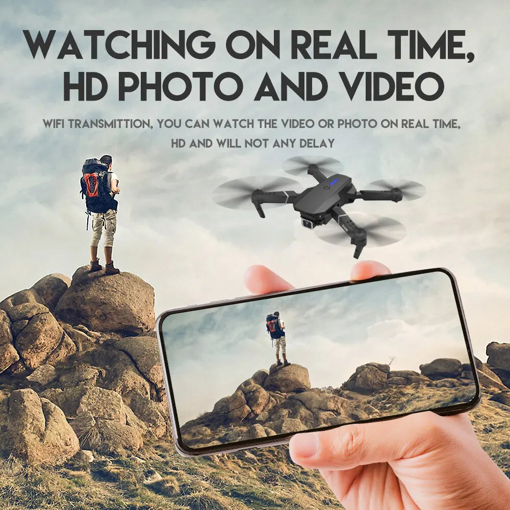 Foldable 4K / 1080P Drone With Wide Angle HD Camera